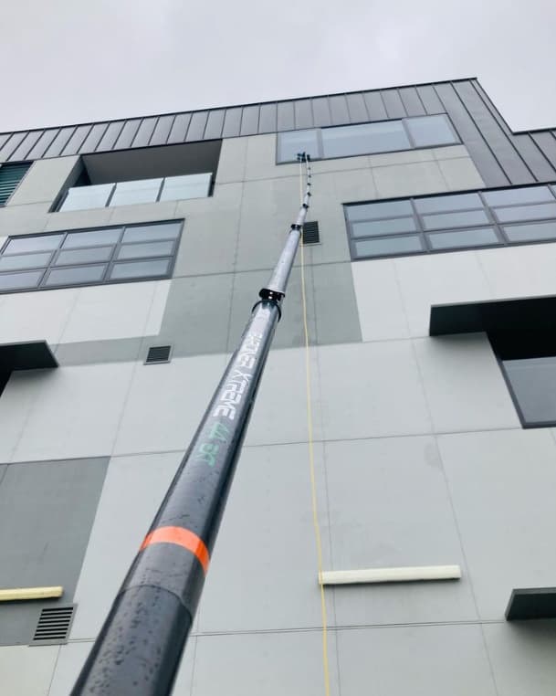 Exterior window cleaning at a Brisbane body corporate building