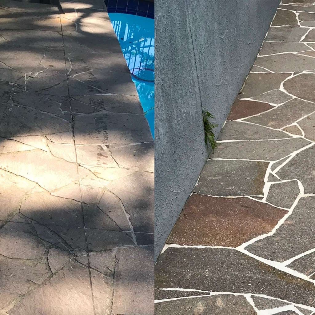Pressure washing concrete and pavers