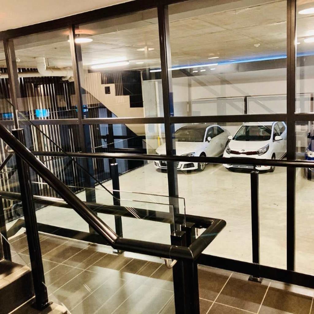 Clean glass windows in a Brisbane building